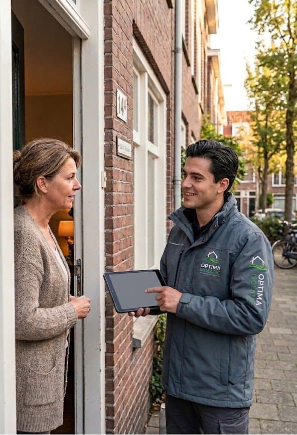 Optima Isolatie-adviseur geeft isolatie-advies aan de deur